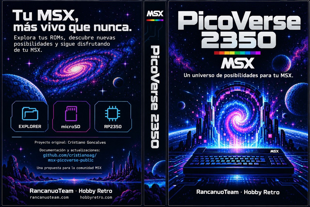 PicoVerse 2350 para MSX – Cartucho multifunción con microSD, ampliación de memoria y sonido 2 PicoVerse 2350 para MSX – Cartucho multifunción con microSD, ampliación de memoria y sonido - Imagen 2